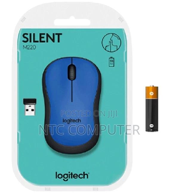Logitech Wireless Mouse Silent M220 Blue