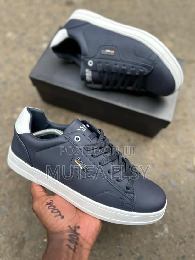 Grey,Black Navyblue Boss Sneakers - thumbnail 3