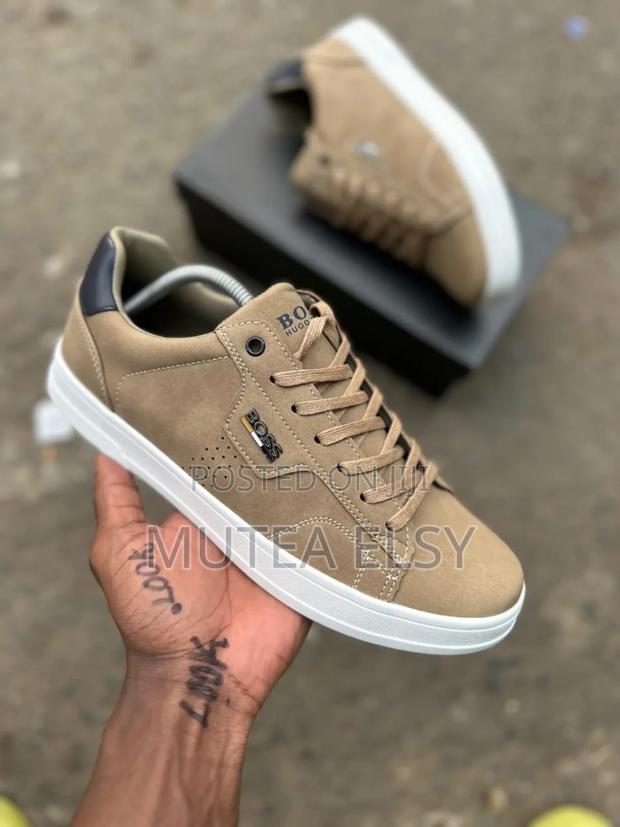 Grey,Black Navyblue Boss Sneakers - thumbnail 4