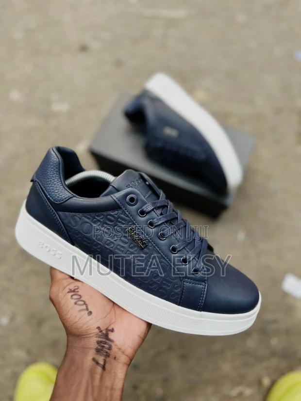 Grey,Black Navyblue Boss Sneakers - thumbnail 5