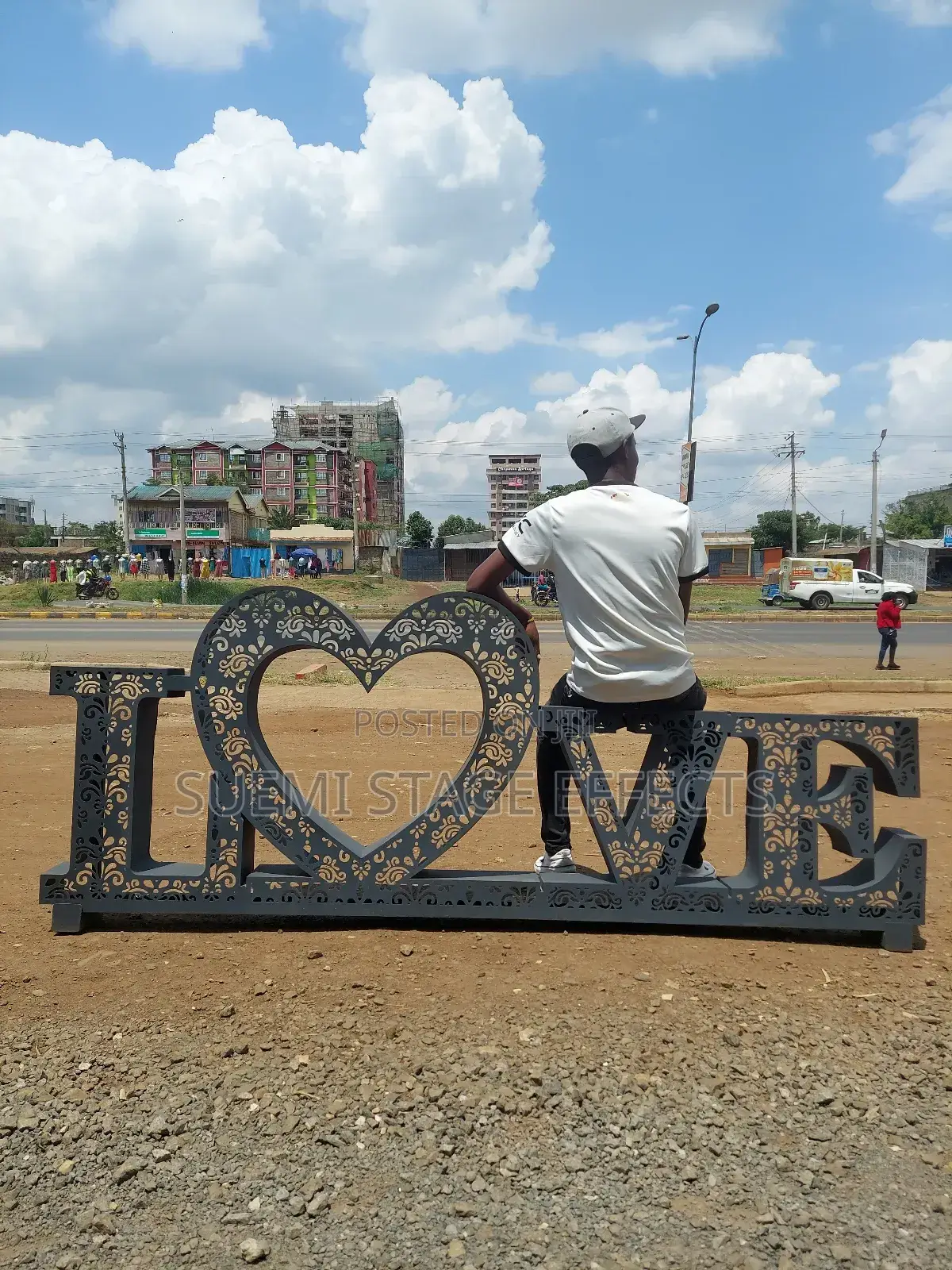 Metallic Love Sign for Hire — Elegant Event Decor 