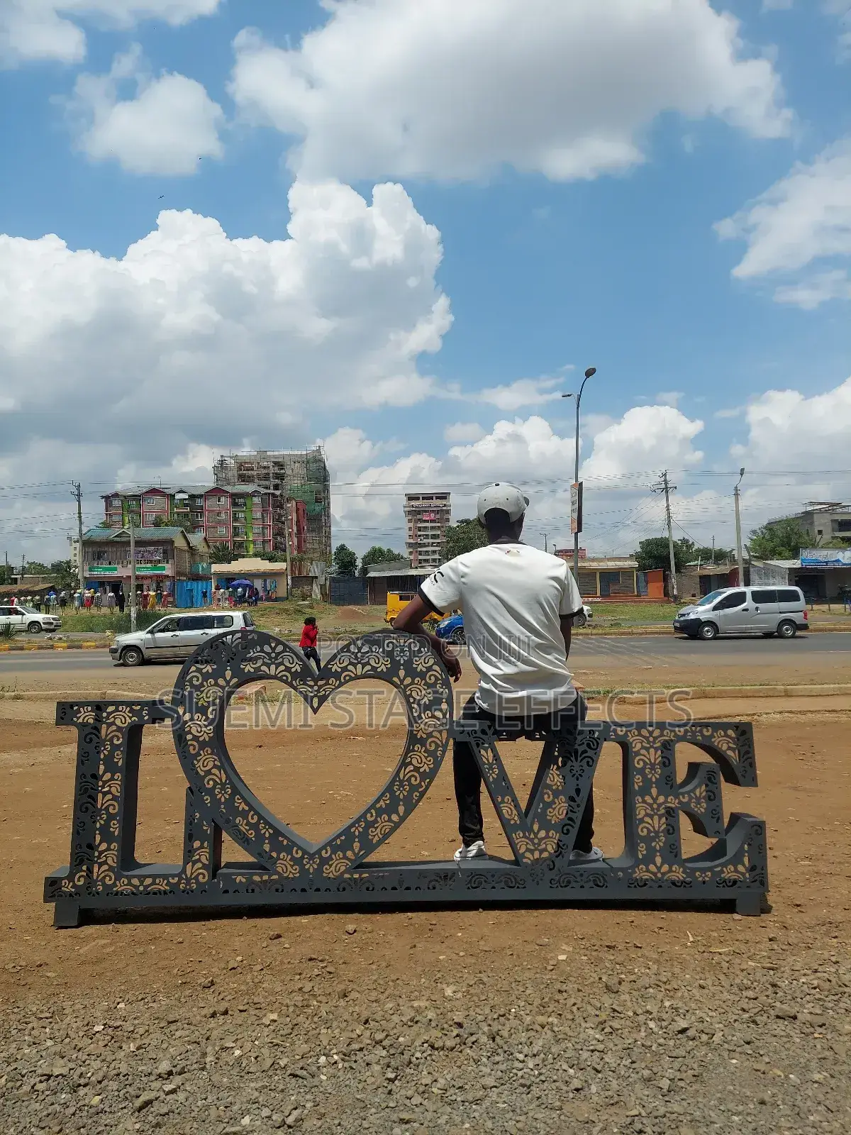 Metallic Love Sign for Hire — Elegant Event Decor 