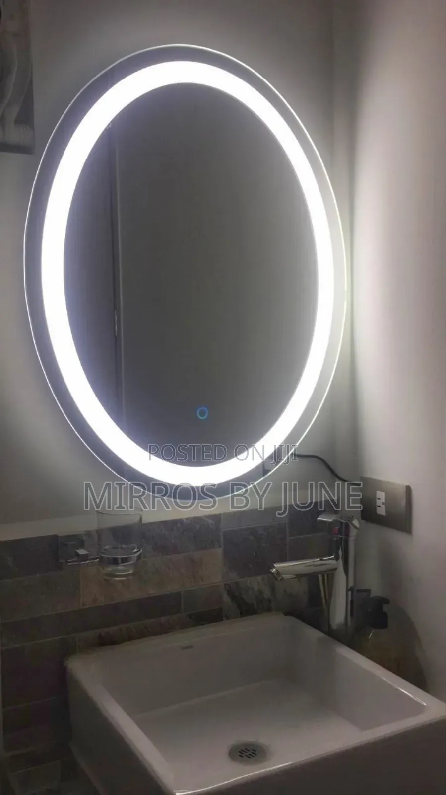 Sink/Bathroom/Dinning Area Mirror With a Touch Sensor and Led Light