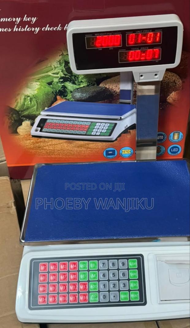 Maximum Weight 50kg 40 Memory Receipt Scale - main view