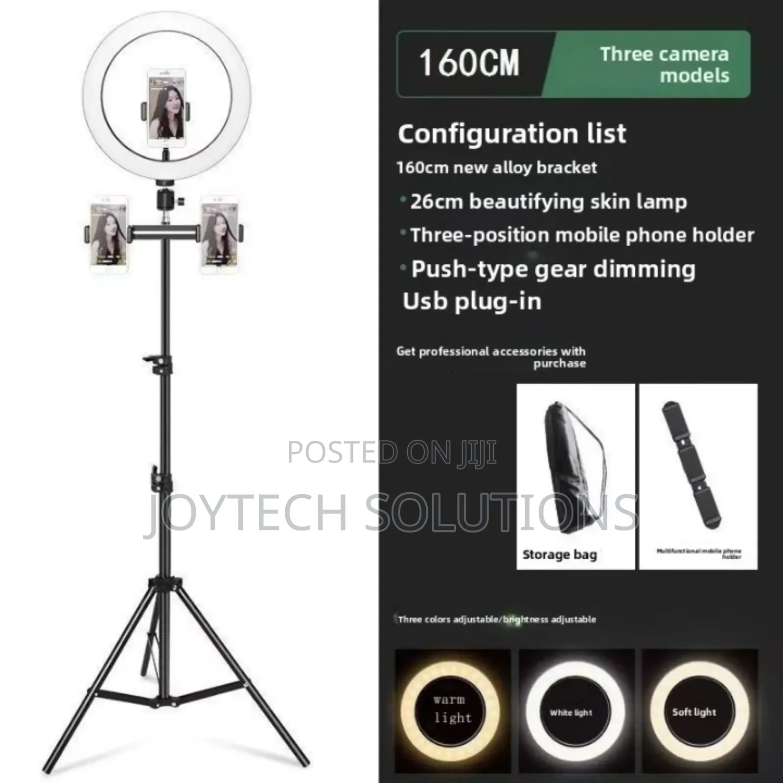 Ring Light With 3 Phone Holders.