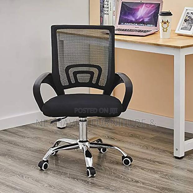 Revolving Office Chair – Smooth Wheels Adjustable Height