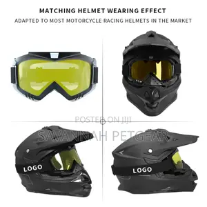 Optical Anti Fog Motorcycle Helmet Riding Glasses (Removable Face Mask