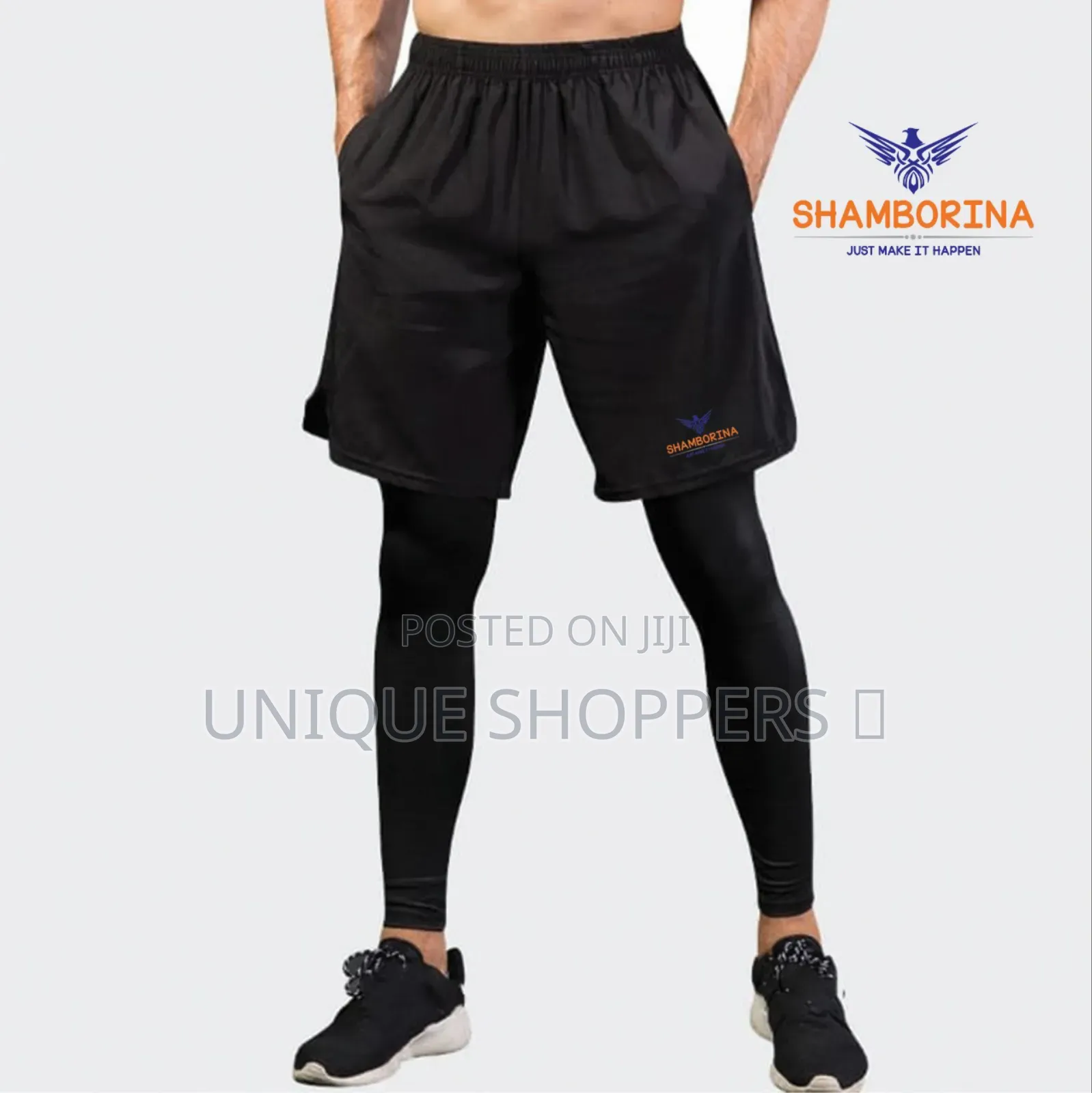 Quality 2 in 1 Mens Gym Short With Leggings