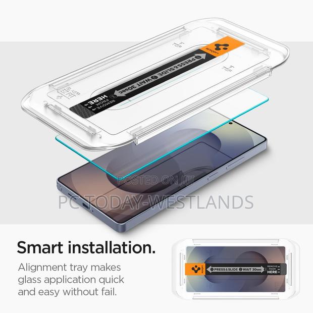 Spigen Tempered Glass Screen Protector for Galaxy S25 Ultra - 2 Pack - thumbnail 2