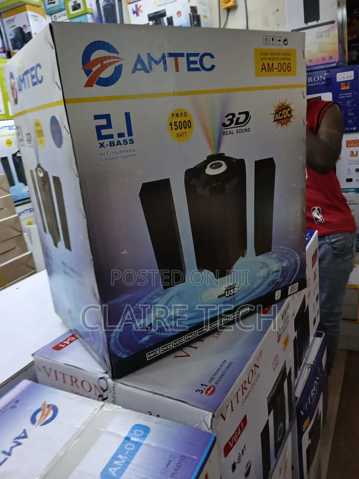 Amtec Am-006 15000w Multimedia System 2.1ch Fm/Sd/Bt/Usb