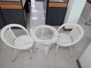 White Garden Chair and Table Set