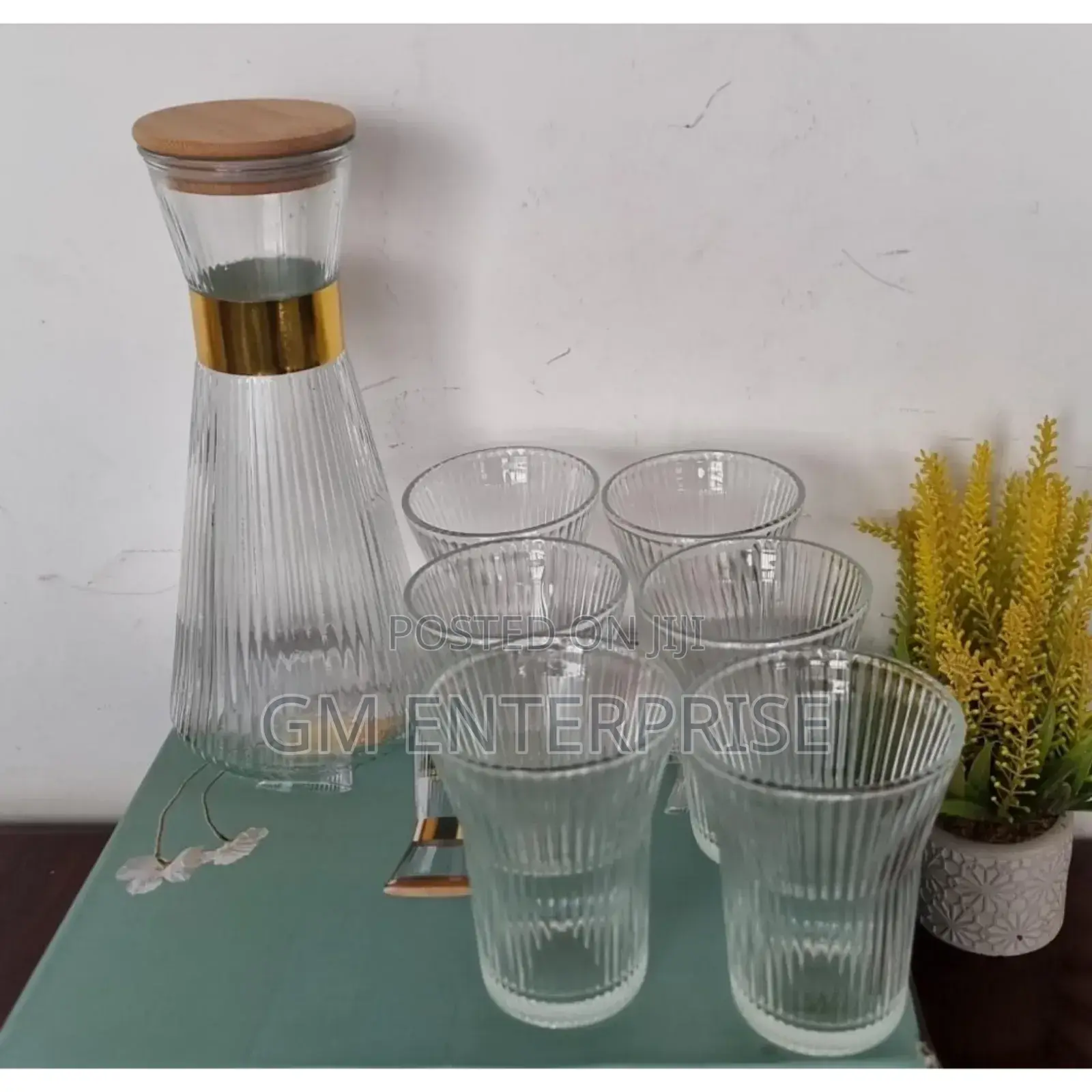*Baochum Clear Glass 7pc Water Set