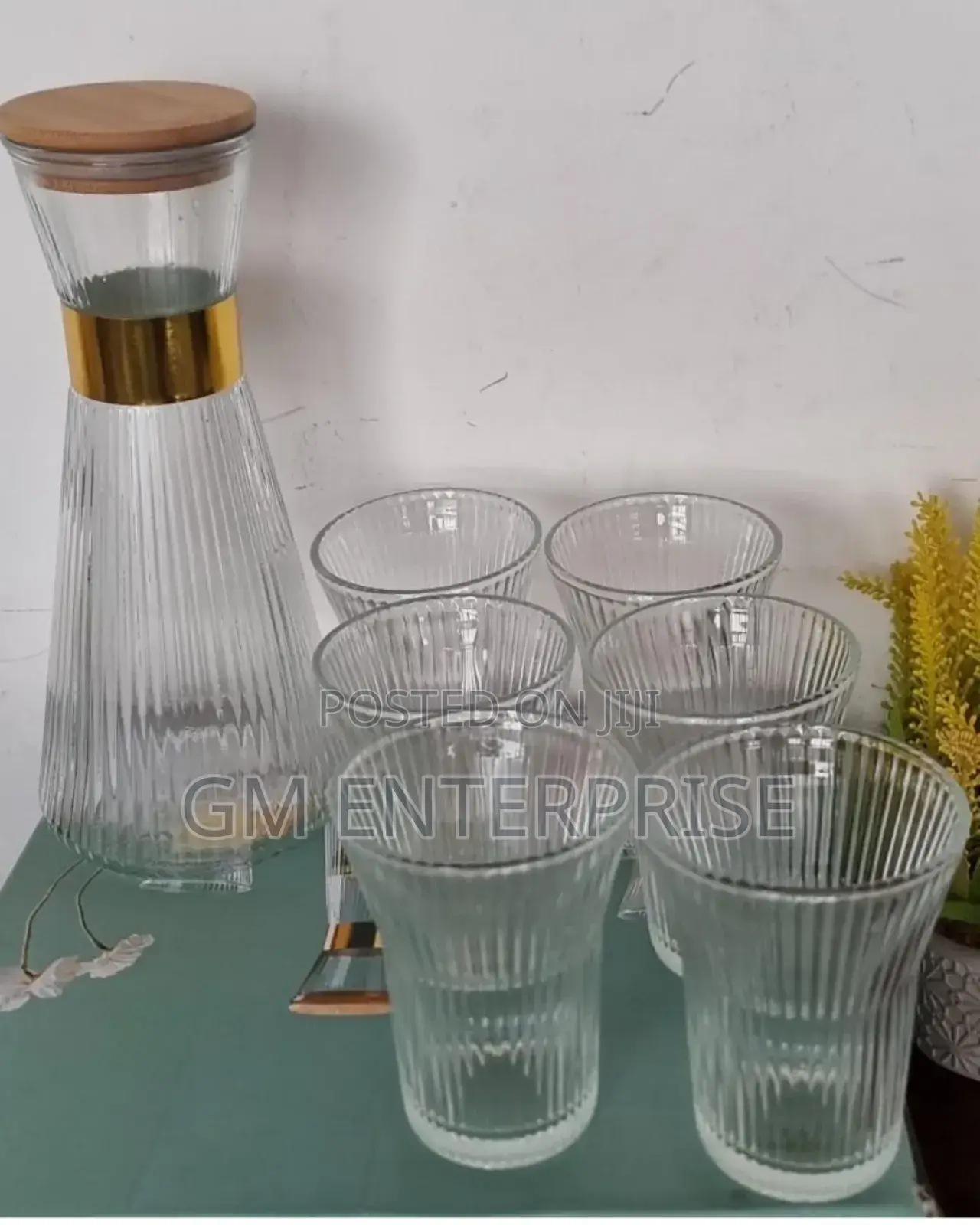 7 PCS Water Set/Boachum Clear Glass