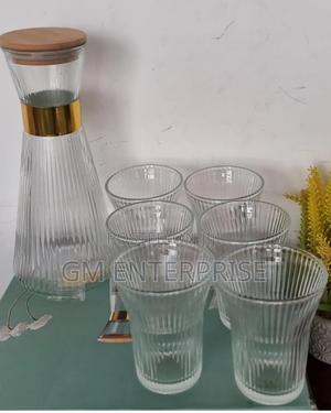 7 PCS Water Set/Boachum Clear Glass - thumbnail 2