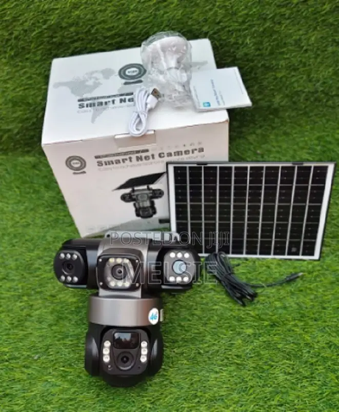 Triple Lens 4g Solar Camera PTZ Control With Full-Color Night Vision