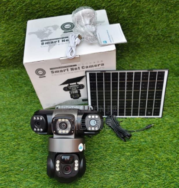 Triple Lens 4g Solar PTZ Camera Rechargeable Battery for 24/7