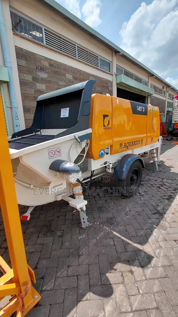 Aquarius 1407d Diesel Concrete Pump With 100m Delivery Pipe. - main view