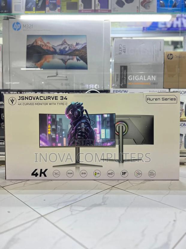 Jsnovacurve 34 Inch Curved Monitor With Type C