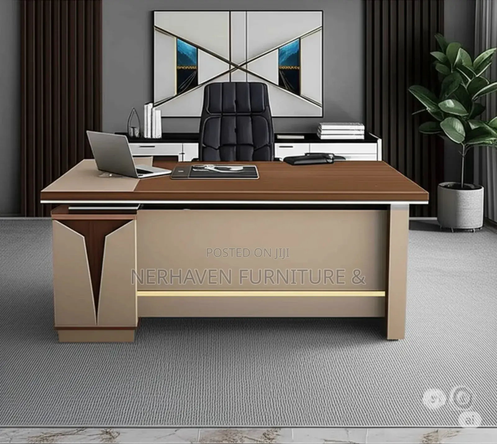 Modern L-shaped Executive Desk – Comfort Meets Class