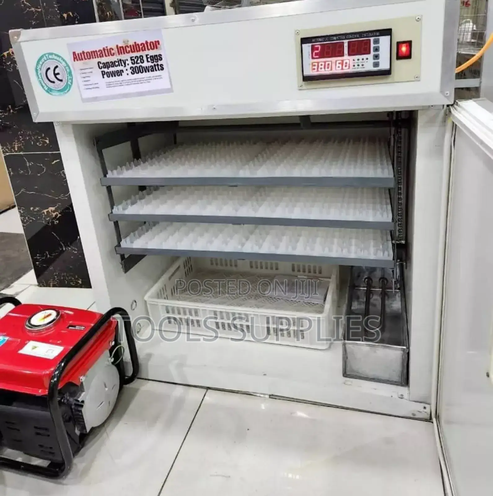 528 Eggs Incubator + Power Back Up Generator