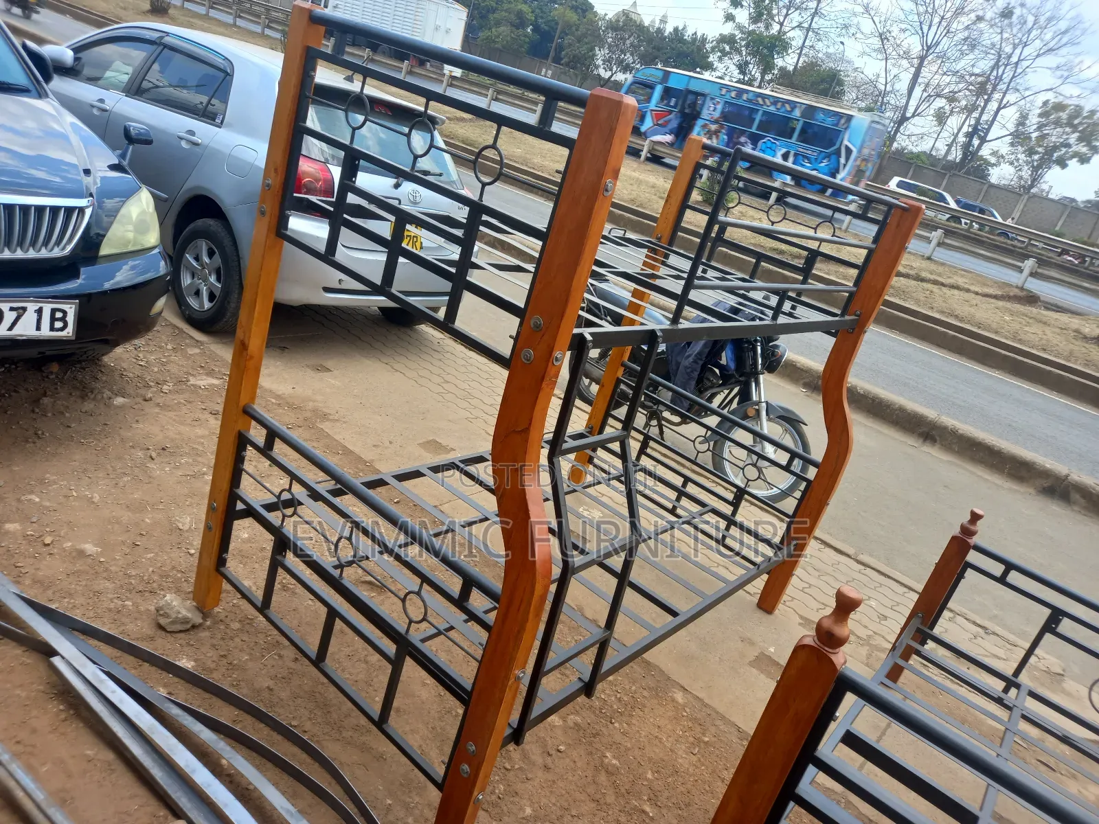 3 Ft X 6 and 3.5 X 6 Hardwood Metal Frame Bunk Beds