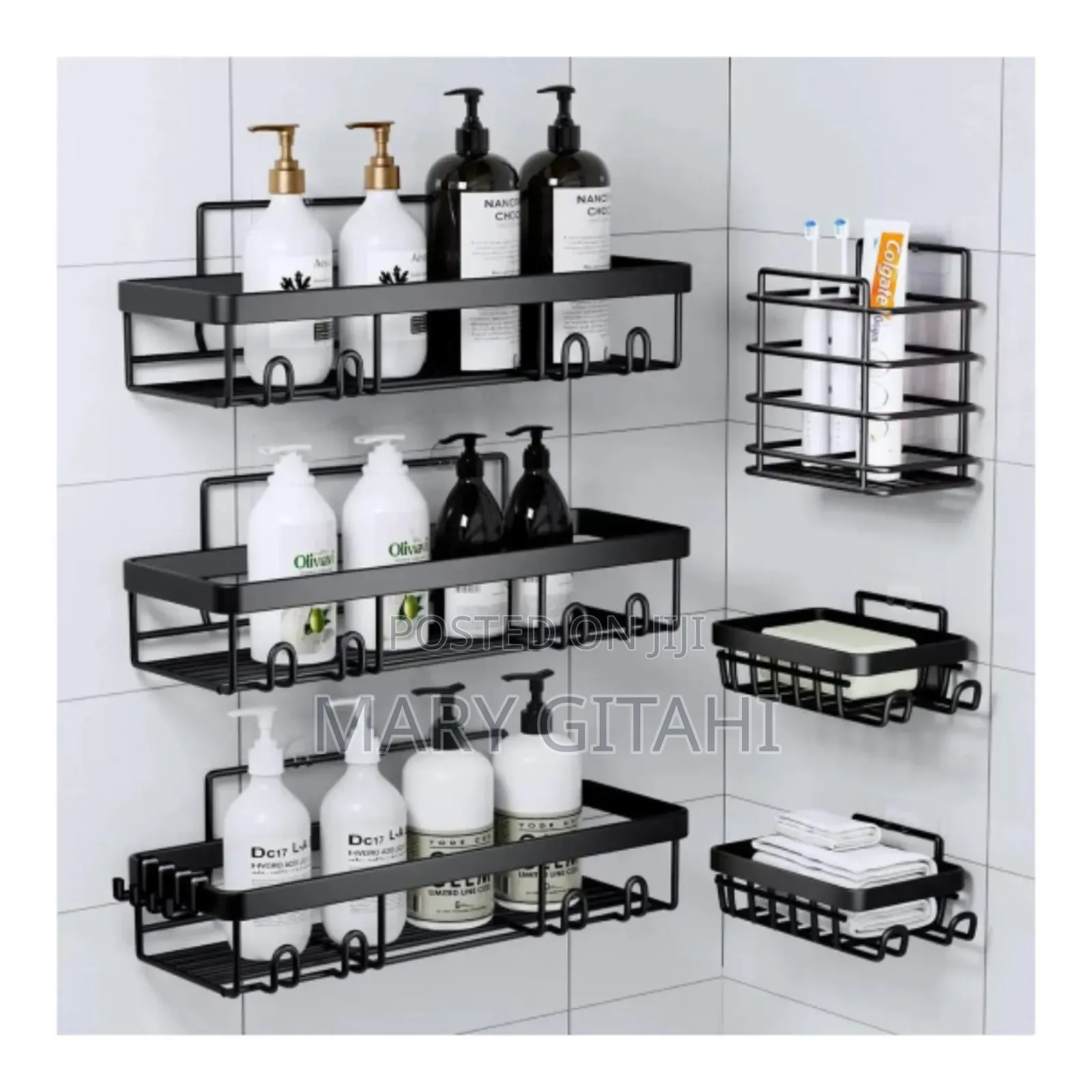 6-Pc Spacious Shower Caddy - Spacious Bathroom Shower Organizers