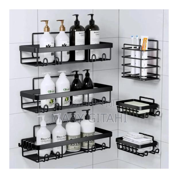 6-Pc Spacious Shower Caddy - Spacious Bathroom Shower Organizers