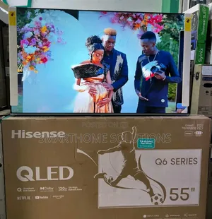 Hisense 55-inch Qled Tv, Likely From The Q6 Series.