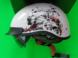 Retro White Half Multipurpose Helmet