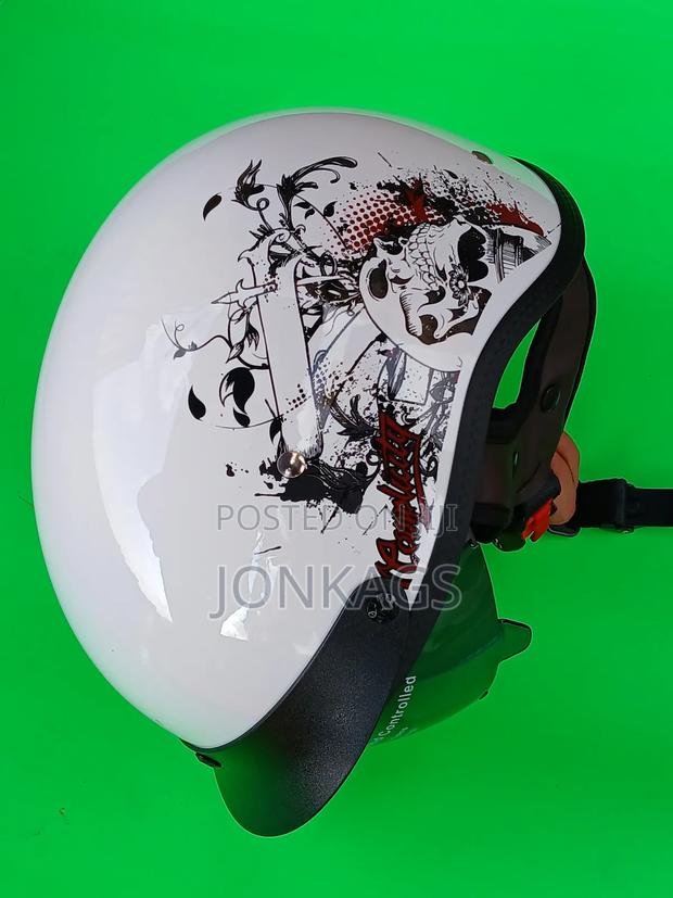 Retro White Half Multipurpose Helmet - thumbnail 3