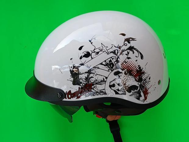 Retro White Half Multipurpose Helmet - thumbnail 4