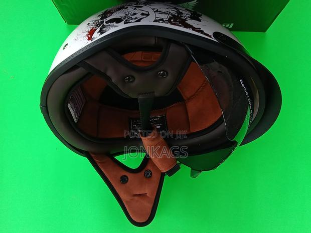 Retro White Half Multipurpose Helmet - thumbnail 6