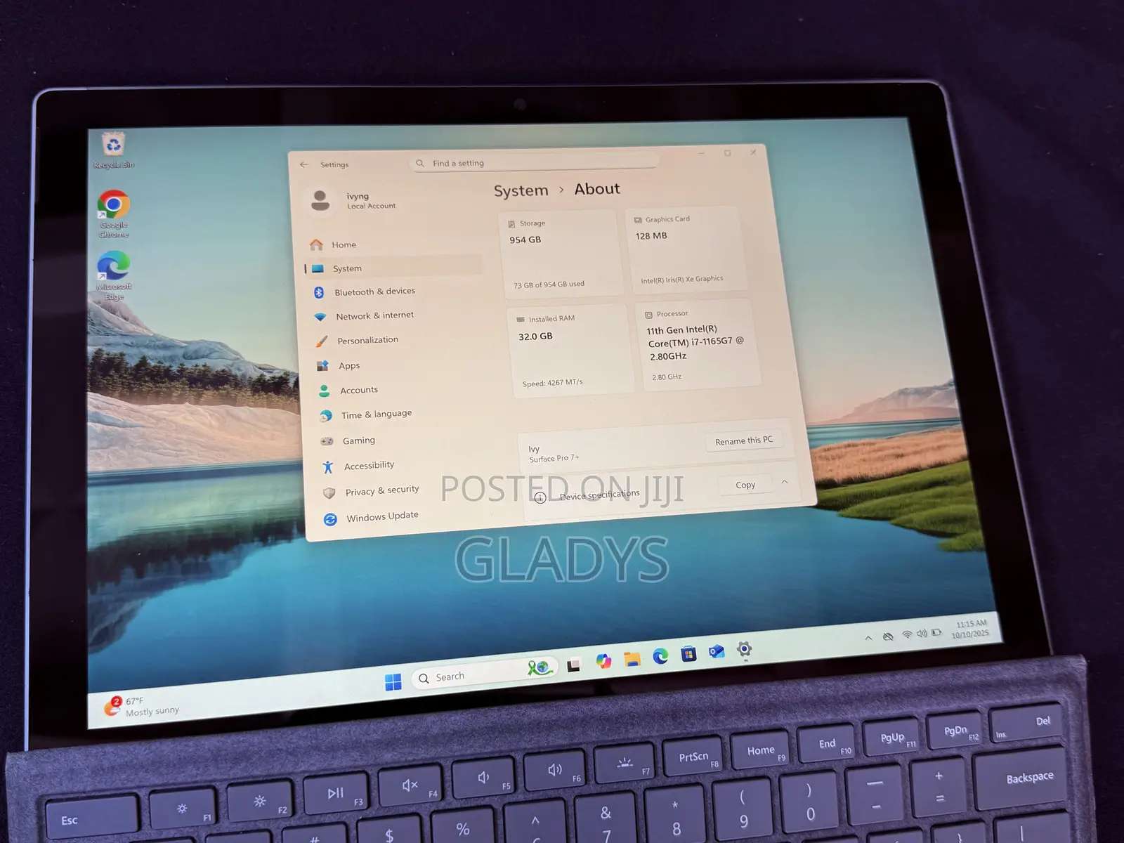 Laptop Microsoft Surface Pro 7+ 32GB Intel Core i7 SSD 1T