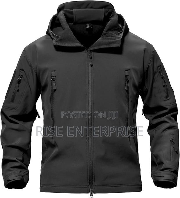 Tactical Softshell Waterproof Jackets-Black - thumbnail 2