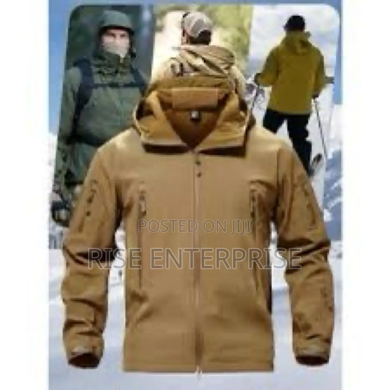Tactical Softshell Waterproof Jacket-Brown