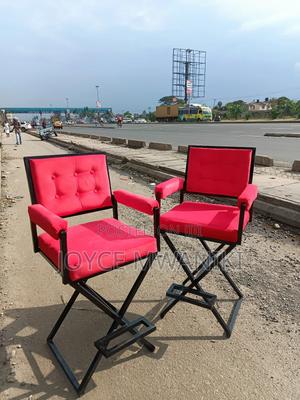 Makeup Chair, Red and Black - main view