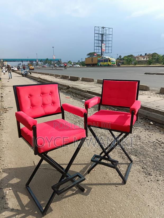 Makeup Chair, Red and Black 