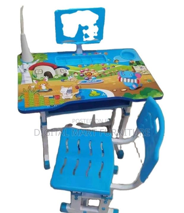 Kids Desk and Chair: Blue School Desk and Chair for Kids - thumbnail 4