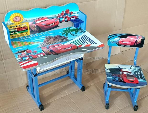 Kids Desk and Chair: Blue School Desk and Chair for Kids - thumbnail 8