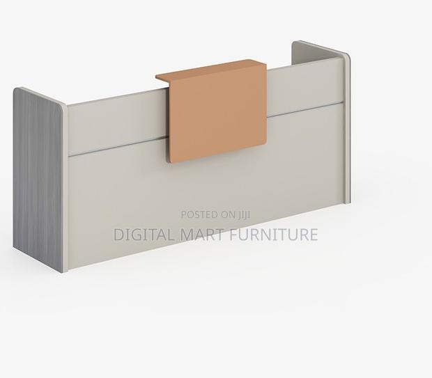 Office Desk: 1.8 Meter White Large Reception Desk - thumbnail 2