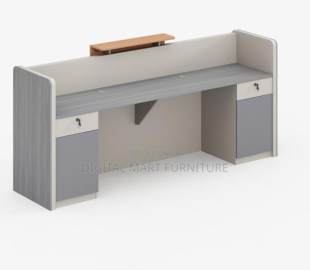 Office Desk: 1.8 Meter White Large Reception Desk - thumbnail 3
