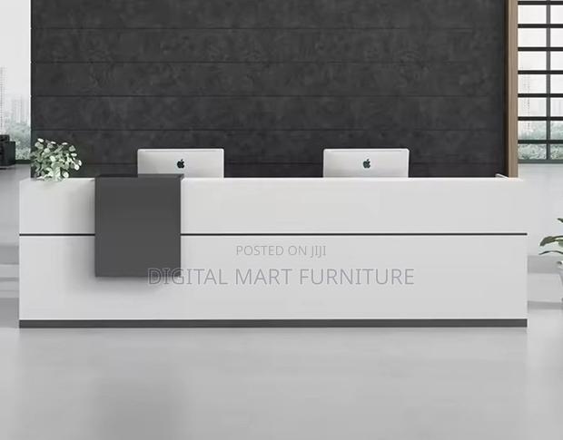 Office Desk: 1.8 Meter White Large Reception Desk - thumbnail 4