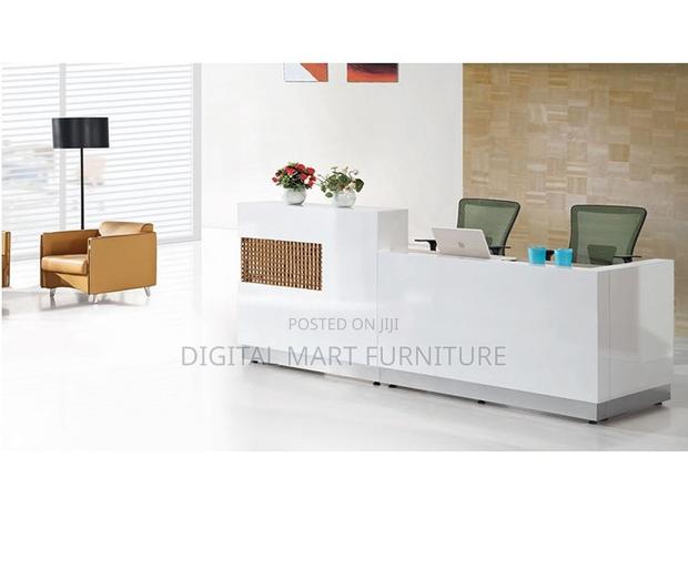Office Desk: 1.8 Meter White Large Reception Desk - thumbnail 5