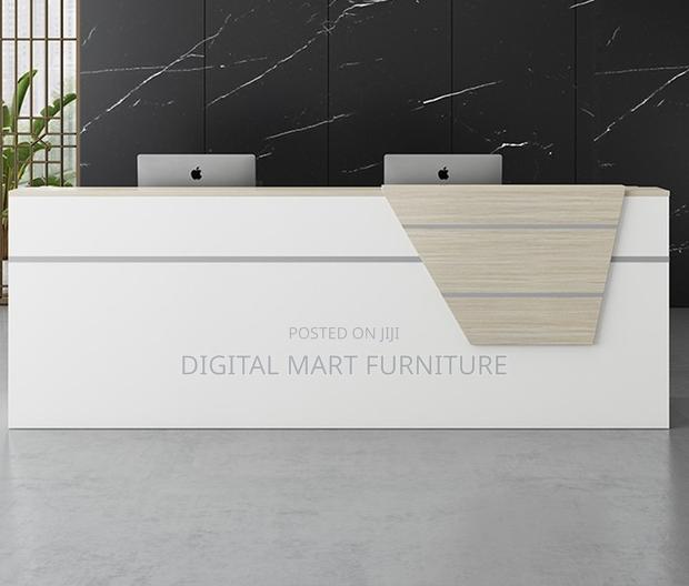 Office Desk: 1.8 Meter White Large Reception Desk - thumbnail 6