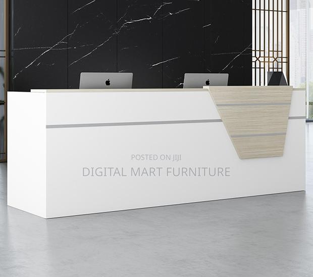 Office Desk: 1.8 Meter White Large Reception Desk - thumbnail 8