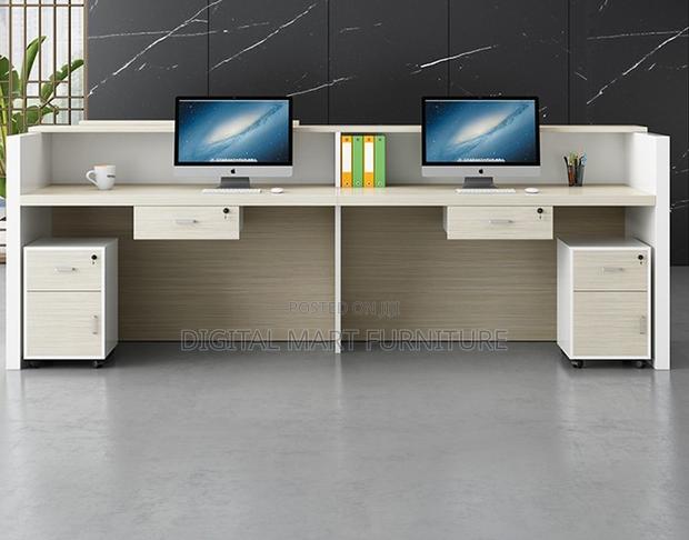Office Desk: 1.8 Meter White Large Reception Desk - thumbnail 12