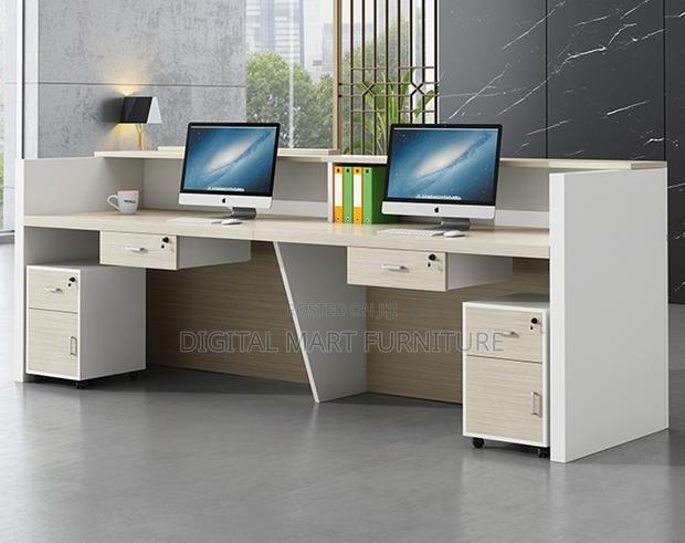 Office Desk: 1.8 Meter White Large Reception Desk - thumbnail 15