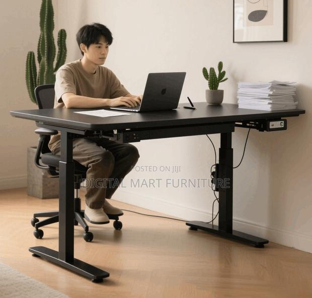 Office Desk: Black Pure Electrical Study Desk - thumbnail 9