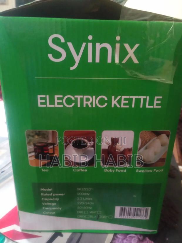 Syinix Electric Kettle 2.2litres - thumbnail 3