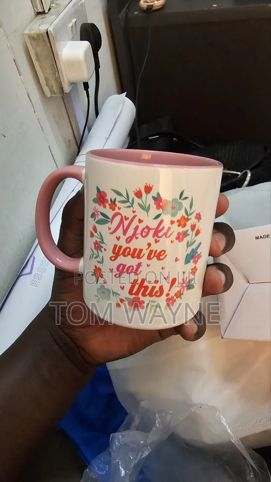 Branded Cups With Colored Handle